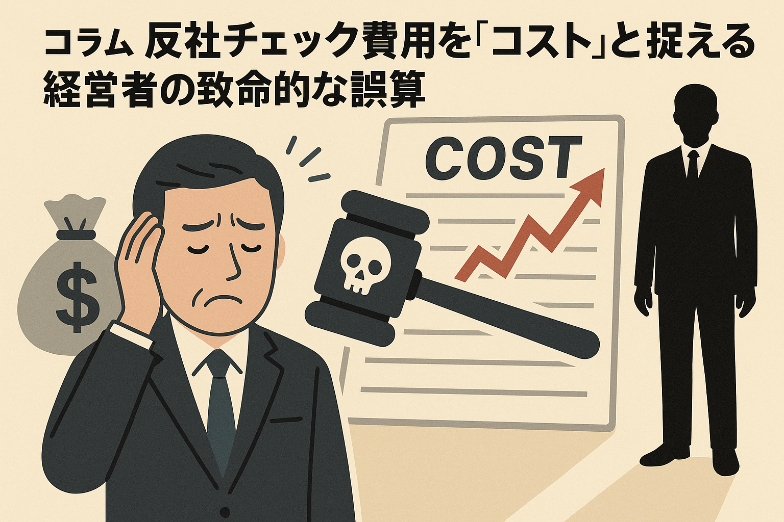 反社チェック費用を「コスト」と捉える経営者の致命的な誤算